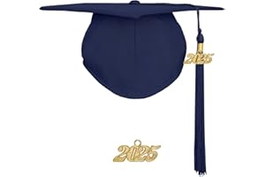 Happy Secret Matte Graduation Cap with 2025 Tassel for Adults High School and Bachelor Master