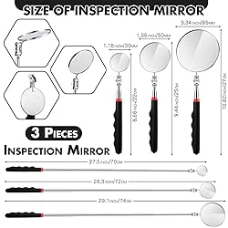 Copkim 3 Pieces Telescoping Inspection Mirror