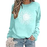 BANGELY Womens Dandelion Sweatshirt Hope Love Floral Graphic Shirt Casual Crewneck Tee Loose Long Sleeve Pullover Tops
