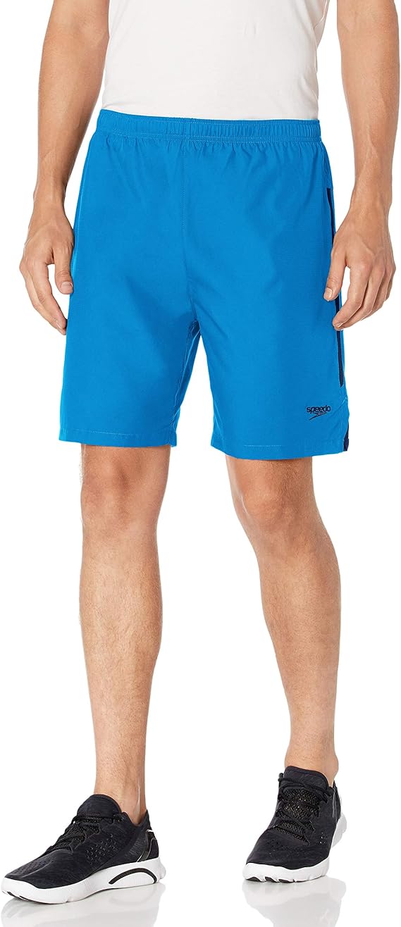 speedo men's solid rally volley 19 inch workout & swim trunks