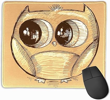 Mauspad Grosses Logitech Doodle Susse Eule Skizze Mit Realistischen Augen Und Sehr Winzigen Fussen Cartoon Stil Zeichendruck Hellbraun 11 8 X9 8 Farbe Amazon De Burobedarf Schreibwaren