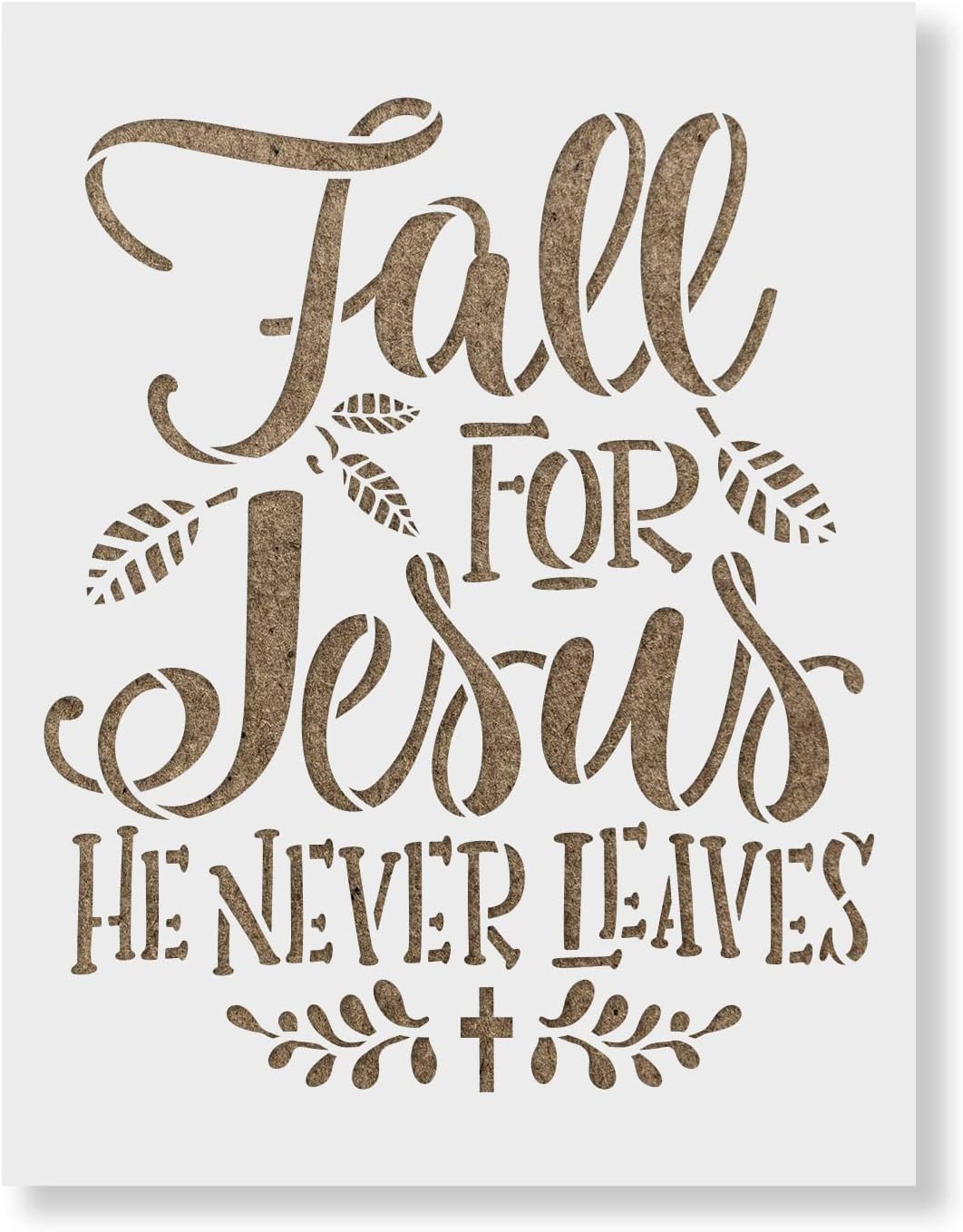 Paintings - Fall for Jesus Cross Stencil - Fall Decor, Fall Stencils for Painting, Fall Decorations, Fall Wall Decor, Fall Home Decor