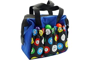 Yuanhe Bingo Dauber Bags with 6 Pockets Blue Bingo Tote Bag