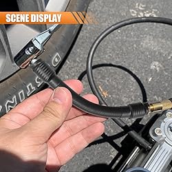 2PCS Car Tire Inflator Hose Adapter, Tire Pump Air