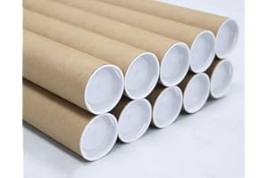 MagicWater Supply Mailing Tube - 2 in x 30 in - Kraft - 10 Pack - for Shipping and Storage of Posters, Arts, Crafts, and Documents