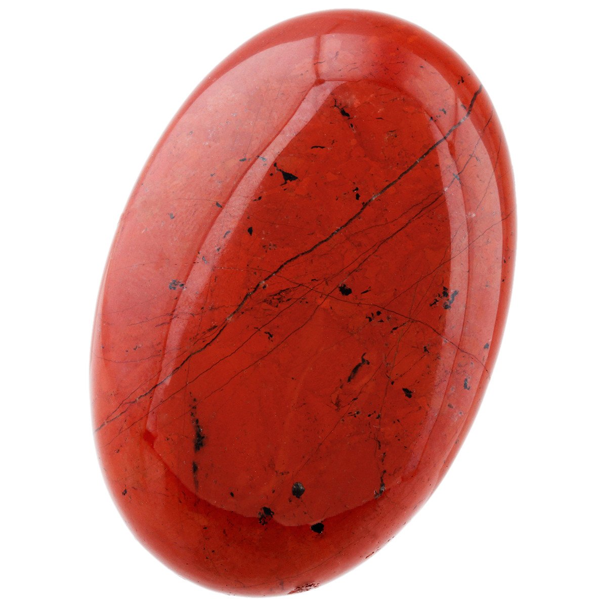 mookaitedecor 6cm Large Natural Red Jasper Crystal Palm Worry Stone for Anxiety Stress Relief, Healing Crystal Tumbled Oval Pocket Stone Gift for Reiki Chakra Energy Healing Meditation Desk Decor
