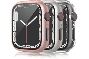 Mugust 3-Pack Case for Apple Watch Screen Protector 38mm Series 3/2/1, Hard PC Full Protective Case Bumper Cover with Tempere