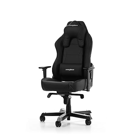 DXRacer (das Original) Work W0 Gaming Chair für High End PC/PS4/XBOX/Nintendo, ergonomischer Schreibtischstuhl fürs Büro aus Kunstleder, Schwarz