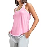 MEIVSO Women's Athletic Cotton Yoga Tank Tops Racerback Muscle Tank for Workout Tennis