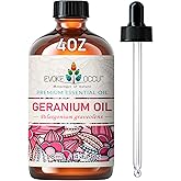 EVOKE OCCU Pure & Natural Geranium Essential Oil for Skin, Hair, Diffuser, Aromatherapy - 4 Fl Oz