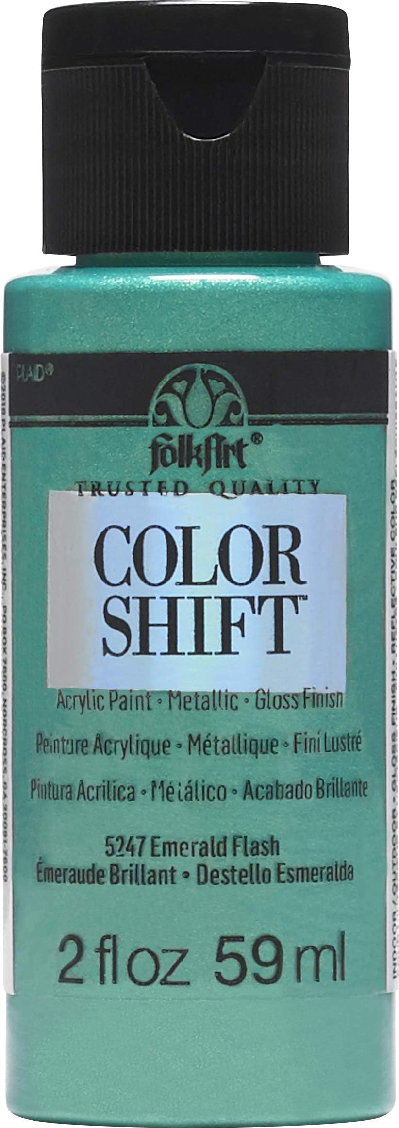 Plaid Folkart Colour Shift Acrylic Paint, Emerald, 2oz/59ml