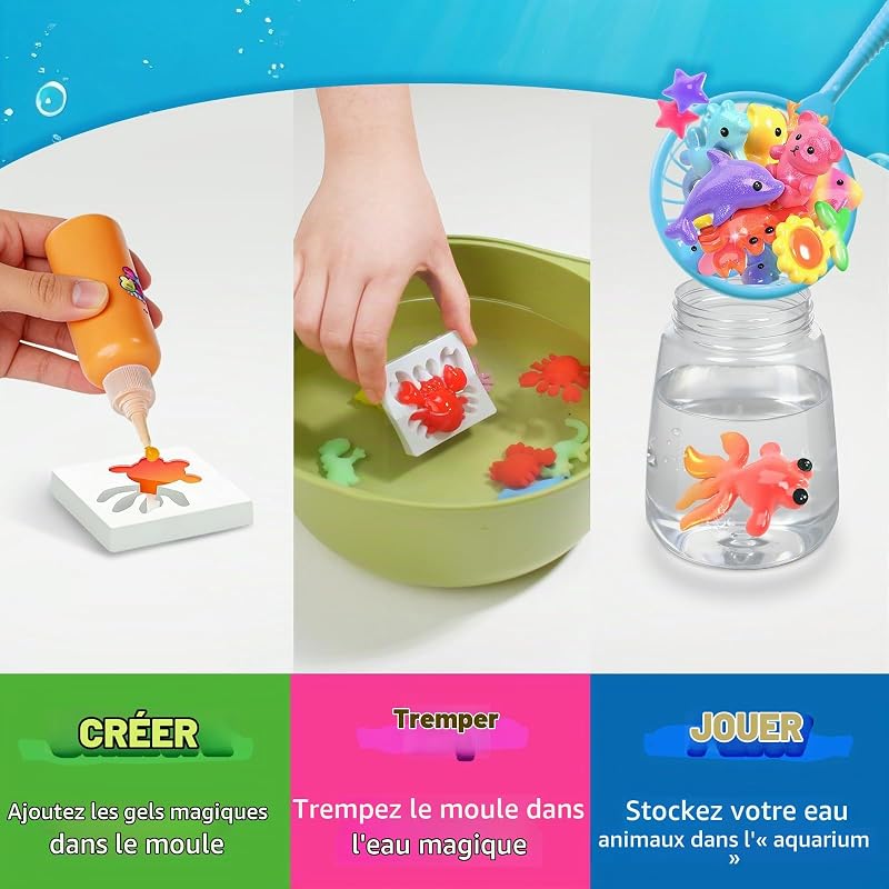 Aqua Gelz Set, Jouet Eau Magique 3D DIY, Activites Manuelles Enfants 3+ Ans — photo 2 sur 7