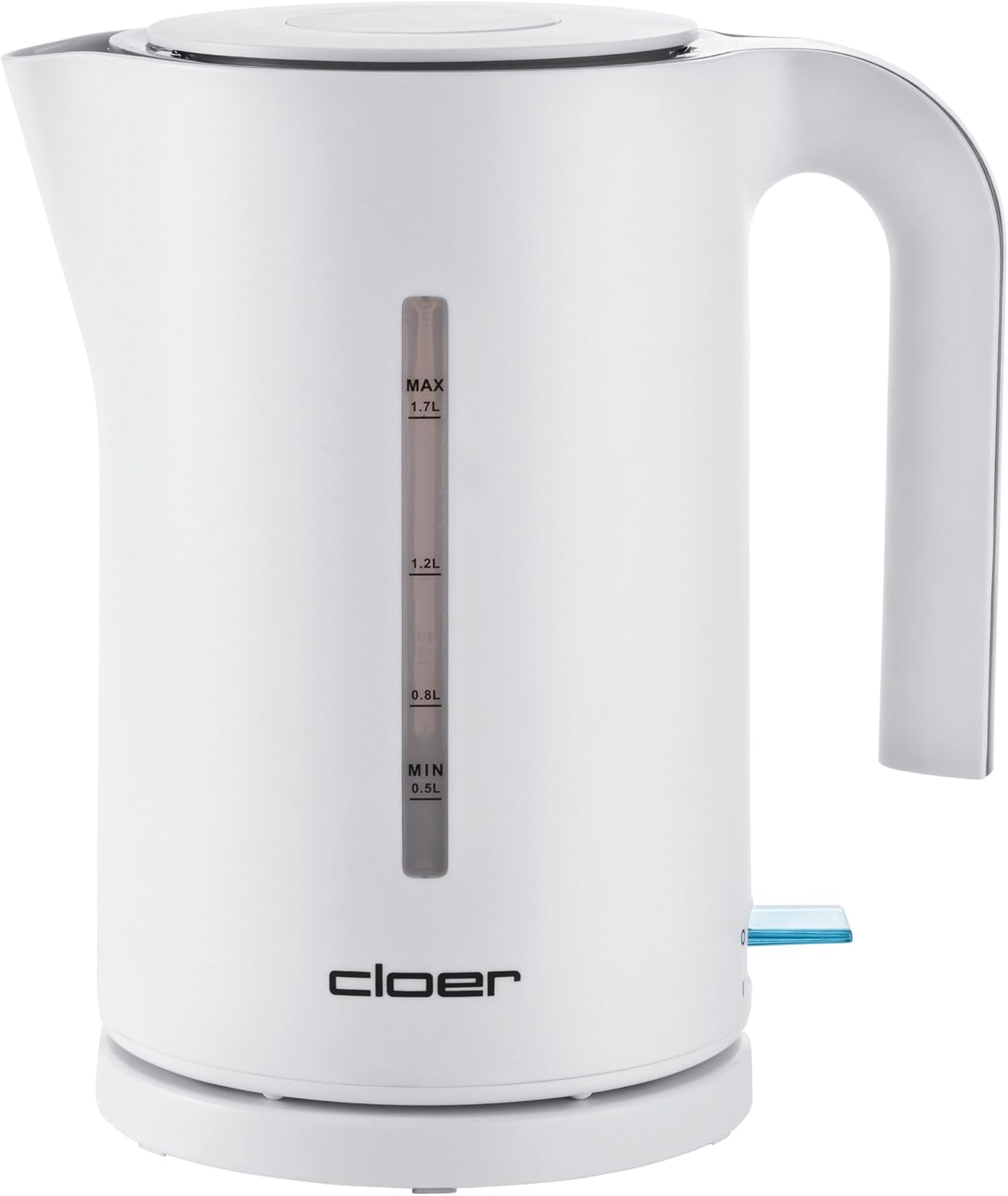 Cloer 4111 Wasserkocher / 2200 W / große Wasserstandsanzeige / Trockengeh- und Überhitzungsschutz / 1,7 Liter / weiß