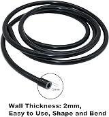LAVMHAB Silicone Tube 10mm ID x 14mm OD 1.5m Black Flexible Rubber Air Water view 2