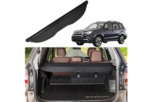Liizoo Cargo Cover for Subaru Forester 2014-2018 - Tailgate Accessory, Rear Trunk Security Shield, Black
