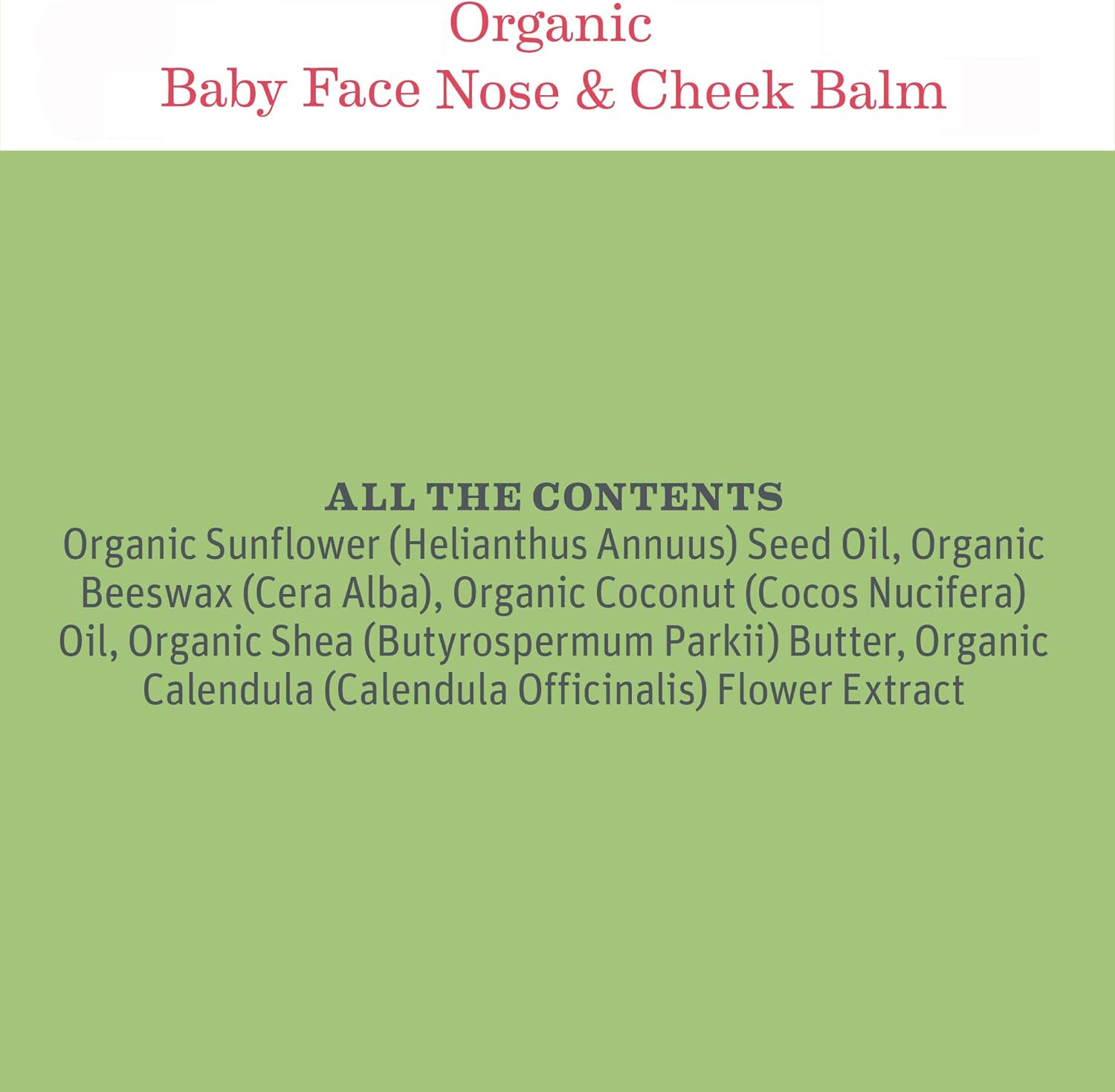 Organic Baby Face Nose & Cheek Balm for Dry Skin by Earth Mama | Natural Petroleum Jelly Alternative, 2-Fluid Ounce: Health & Personal Care