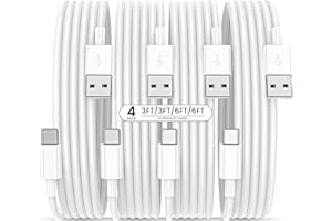 Bayznqiu USB to USB C Cable with CarPlay, [4-Pack, 3FT&6FT] USBA to Type C Fast Charging Cords for iPhone 17/17 pro/17 pro max/17 air/16/16 Plus/16 Pro/16 Pro Max/16e/15,Pixel,Galaxy,Note