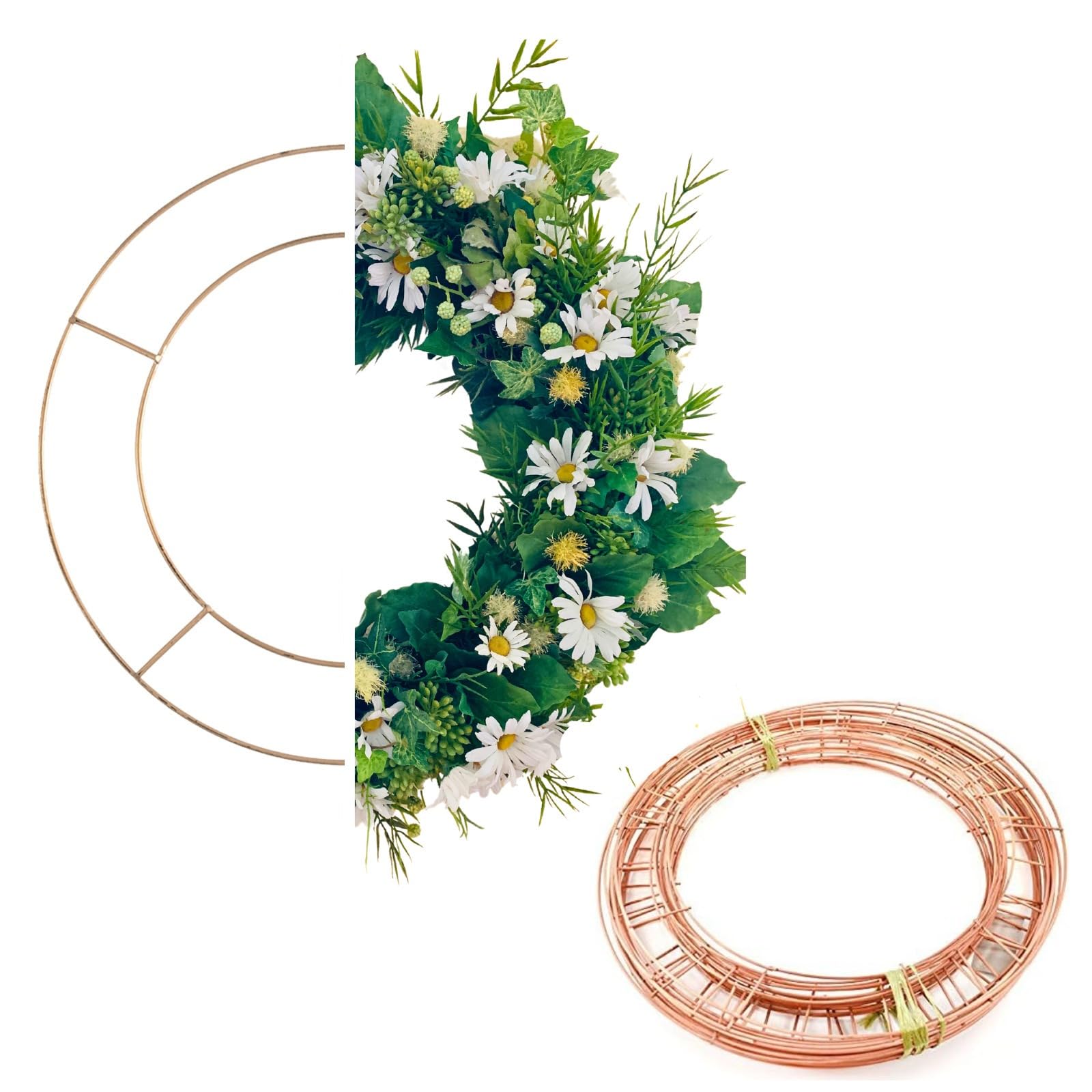 Caliko 20 Pcs 12 Inch Wreath Ring, Metal Wire Wreath Frame for Wreath Making Supplies Floral Craft,DIYs & Front Door Decor |Wreath Base for New Year Halloween Valentines & Christmas Wreath Making Kit.