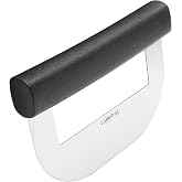 Winco 6 9/10" Black Polypropene Chopping Knife, Single Blade with Handle | Efficient cutting, Comfortable grip, Restaurant service
