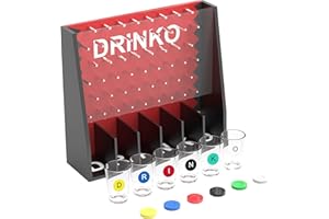 Fairly Odd Novelties DRINKO Drinking Game - Social Shot Glass Party Fun for Groups & Couples - Multicolor, Glass Shots, Durable Board with Metal Pegs - The Ultimate Party Starter!