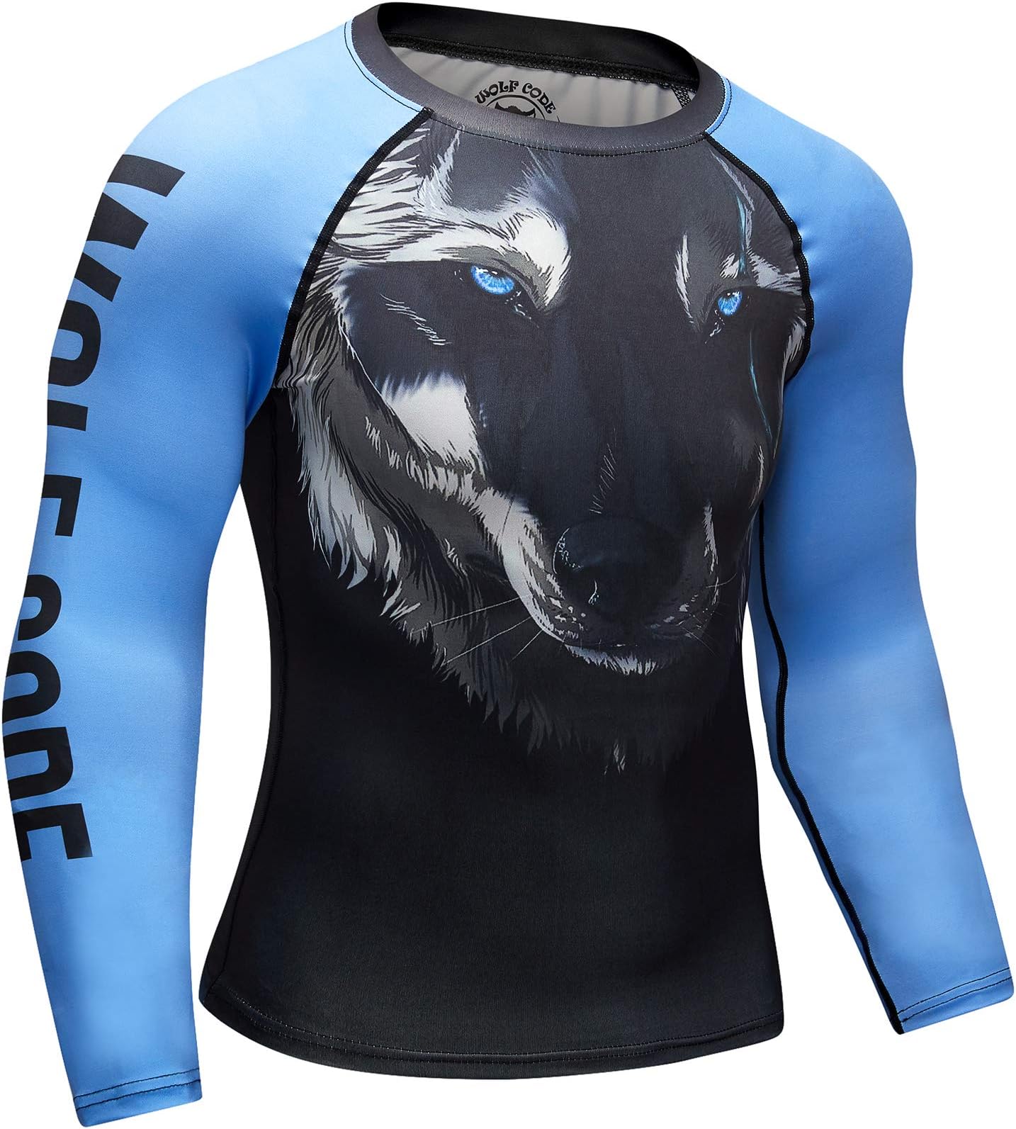 Wolf Code Fightwear Long Sleeve Rash Guard for BJJ, MMA, Wrestling, Nogi Grappling