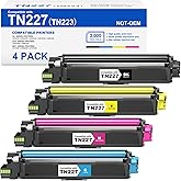 (with Chip) TN227 Toner Cartridge Compatible Replacement for TN223 TN 227 TN-223 TN-227 Work with MFC-L3770CDW HL-L3270CDW HL