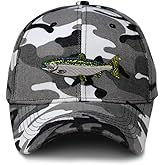Custom City Camo Baseball Cap Fish Steelhead Embroidery Acrylic Strap Closure