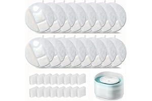 OUPUSES 16 Pack Dog Water Fountain Replacement Filters for Petlibro Capsule Dog Fountain PLWF008,Pet libro filters with Replacement Pre-Filter Pump Sponges.