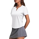 kakola Workout Tops for Women Ribbed Athletic Short Sleeve Shirts Gym Running Curved Hem T-Shirts