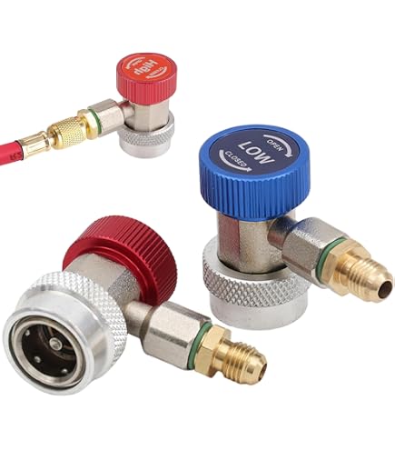 R32 Tank 2-Pack A2L Refrigerant Hose Adapters - Left-Handed Thread For ...