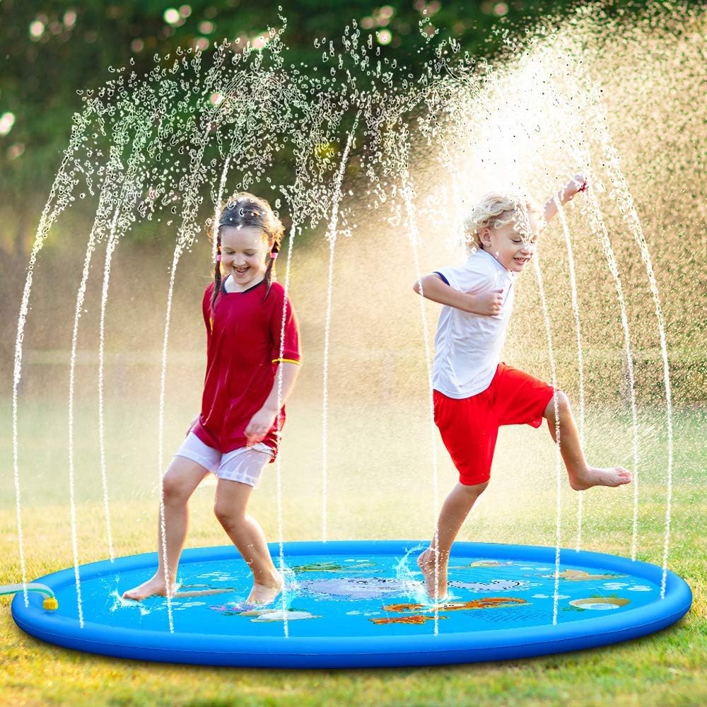 OYE HOYE Splash Pad, Aufgerüstet 68" Splash Matte Aufblasbares Outdoor