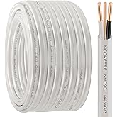 MOOKEERF 14/2 NMD 90 Electrical Wire with Ground - 100FT 14 AWG 2 Conductor NMD 90 Pure Copper Residential Indoor Wire for Ou
