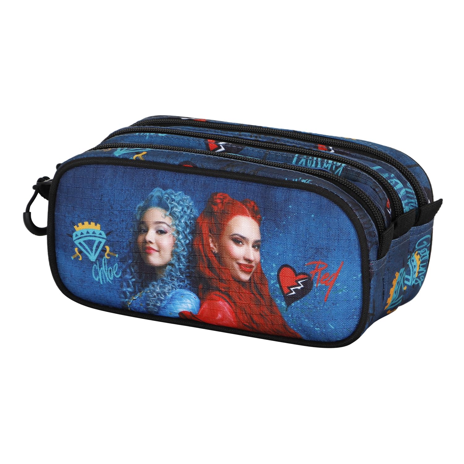 Descendants Wickedly-Fan Trick Pencil Case 2.2, Multicolour, 23 x 11 cm