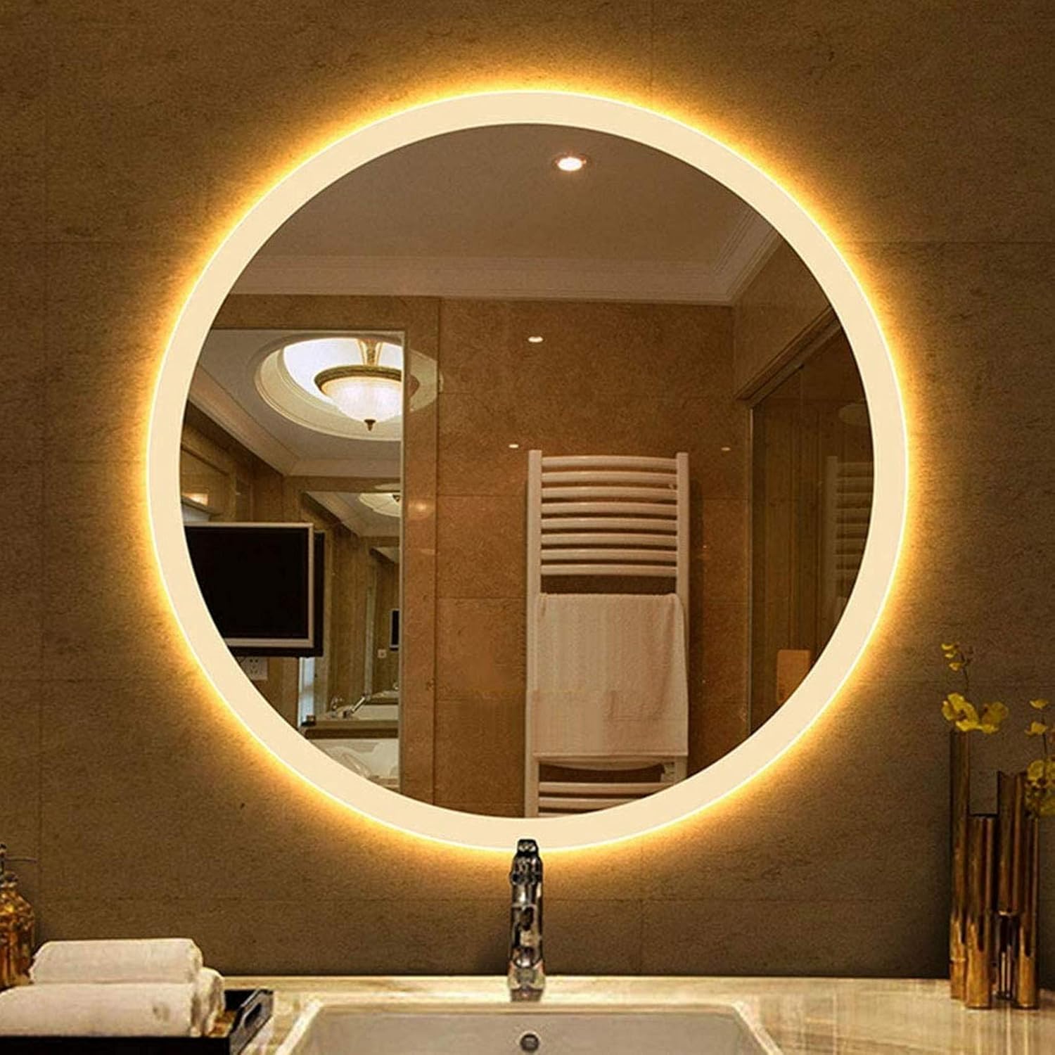 Wall Mounted Illuminated LED/Mirror with Light/Salon