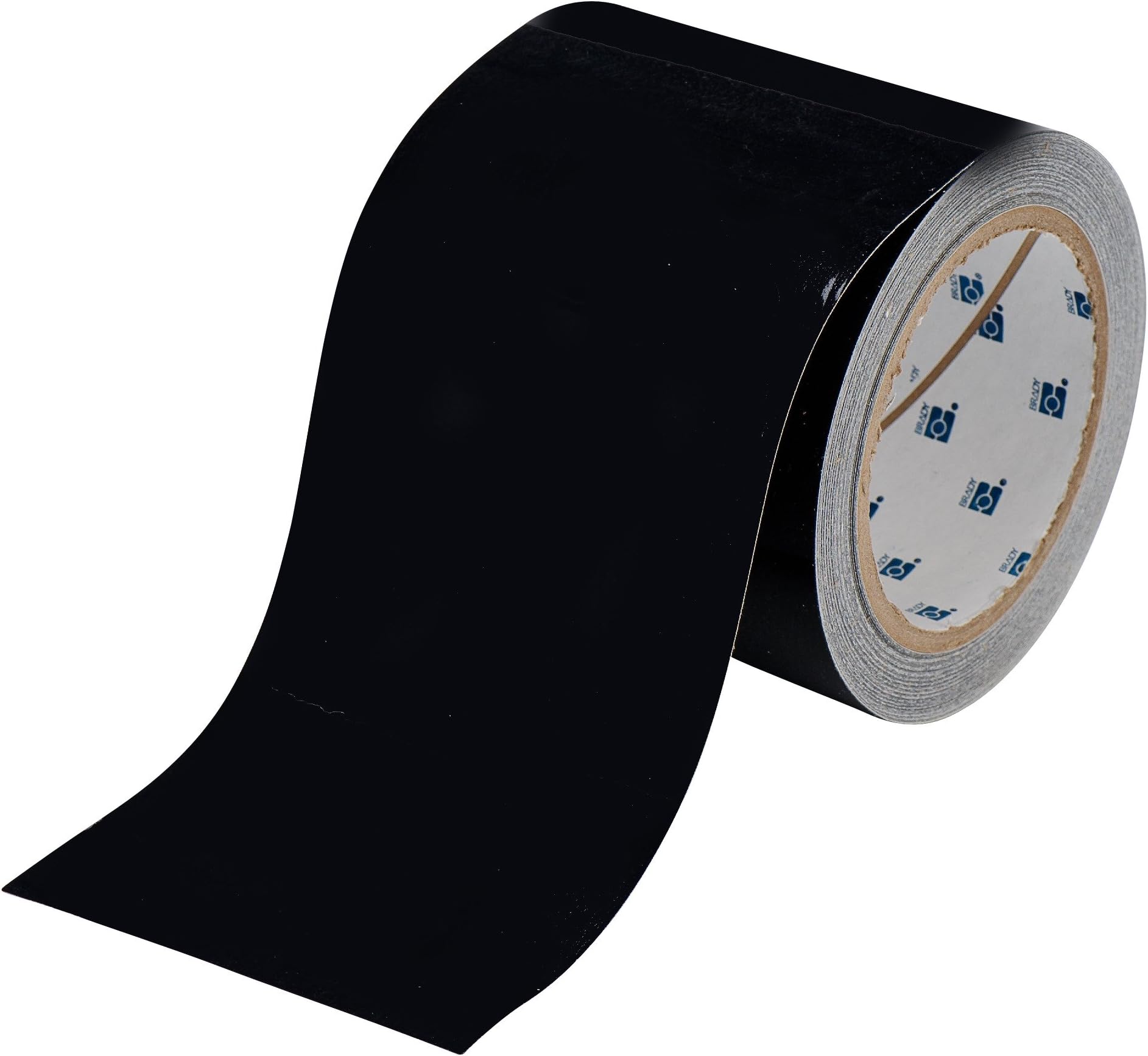 Brady ToughStripe Nonabrasive Floor Marking Tape, 100' Length, 2" Width, Black (Pack of 1 Roll) - 104310