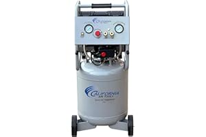 California Air Tools 10020C 2.0 HP Ultra Quiet and Oil-Free Air Compressor, 10 Gallon Steel Tank with Wheels, 70 dBA Noise Level