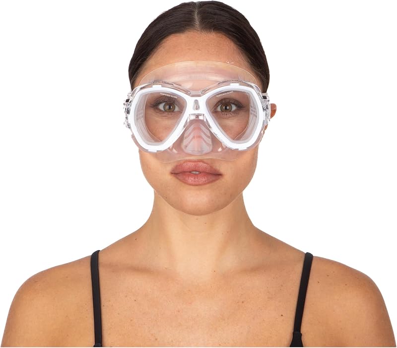 Elba Masque de plongée en Silicone Blanc