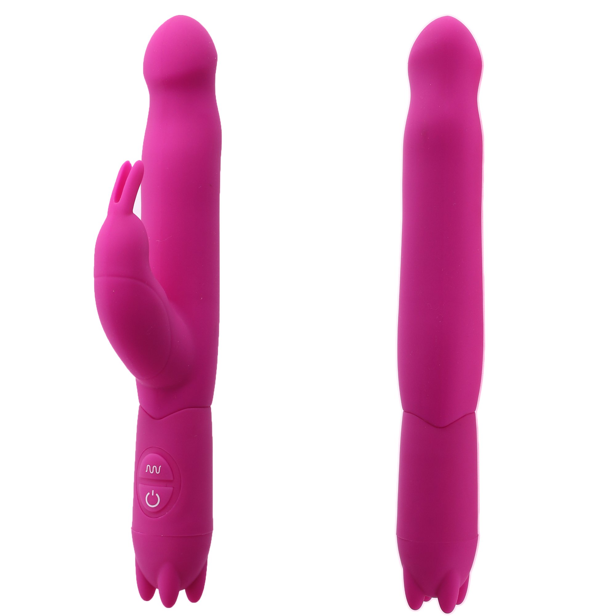 Vibratoren Rabbit Vibrator mit Peniskopf für Sie klitoris und g-punkt aus Silikon ,21.8 cm