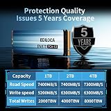 Ediloca EN870 2TB NVMe PCIe 4.0 M.2 2280 SSD PS5 PC PCIe Gen4 view 8