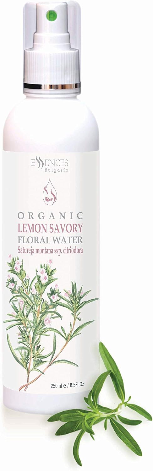 Essences Bulgaria Organic Lemon Savory Floral Water 250ml, 250 ml (Pack of 1)