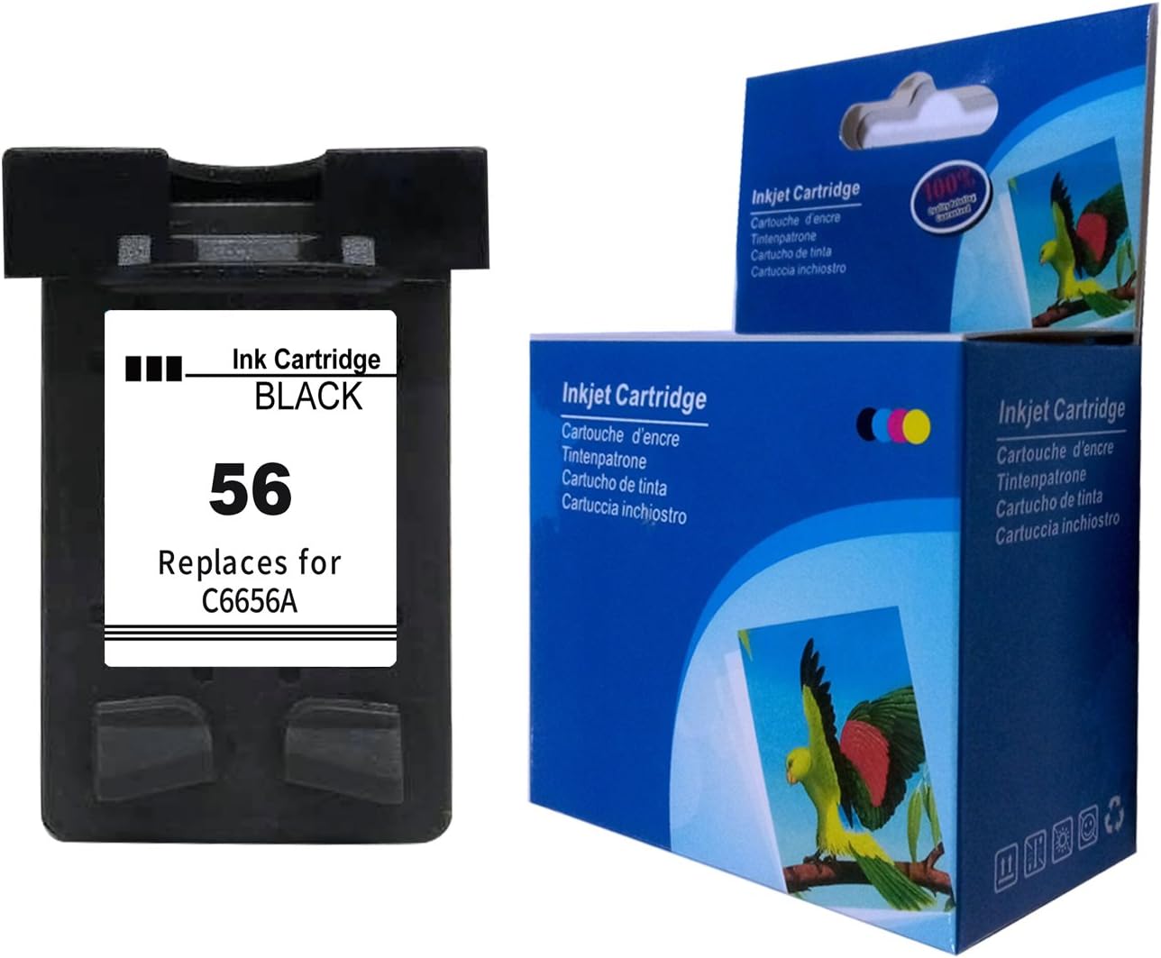 Kyansin Remanufactured Ink Cartridge Replace for HP56 C6656A Inkjet x1 Suitable for HP Deskjet 450cbi, 450ci, 450wbt, 5500, 5600, 5650, 5650v, 5650w, 5850, 9600, 9650, Digital Copier 410 - Black
