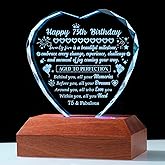 QIANRUNA 75th Birthday Gifts for Women, 75 Year Old Birthday Decorations for Her, Funny 75 Bday Gifts Idea for Women, Men, Friends, Mom, Dad, Sister, Turning 75 Present
