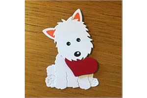 GENERIC 2Pc Love Heart Dog Cutting Dies Valentine's Day Lucky Animal Stencil for DIY Scrapbooking Gift Card Craft Embossing Die Cuts