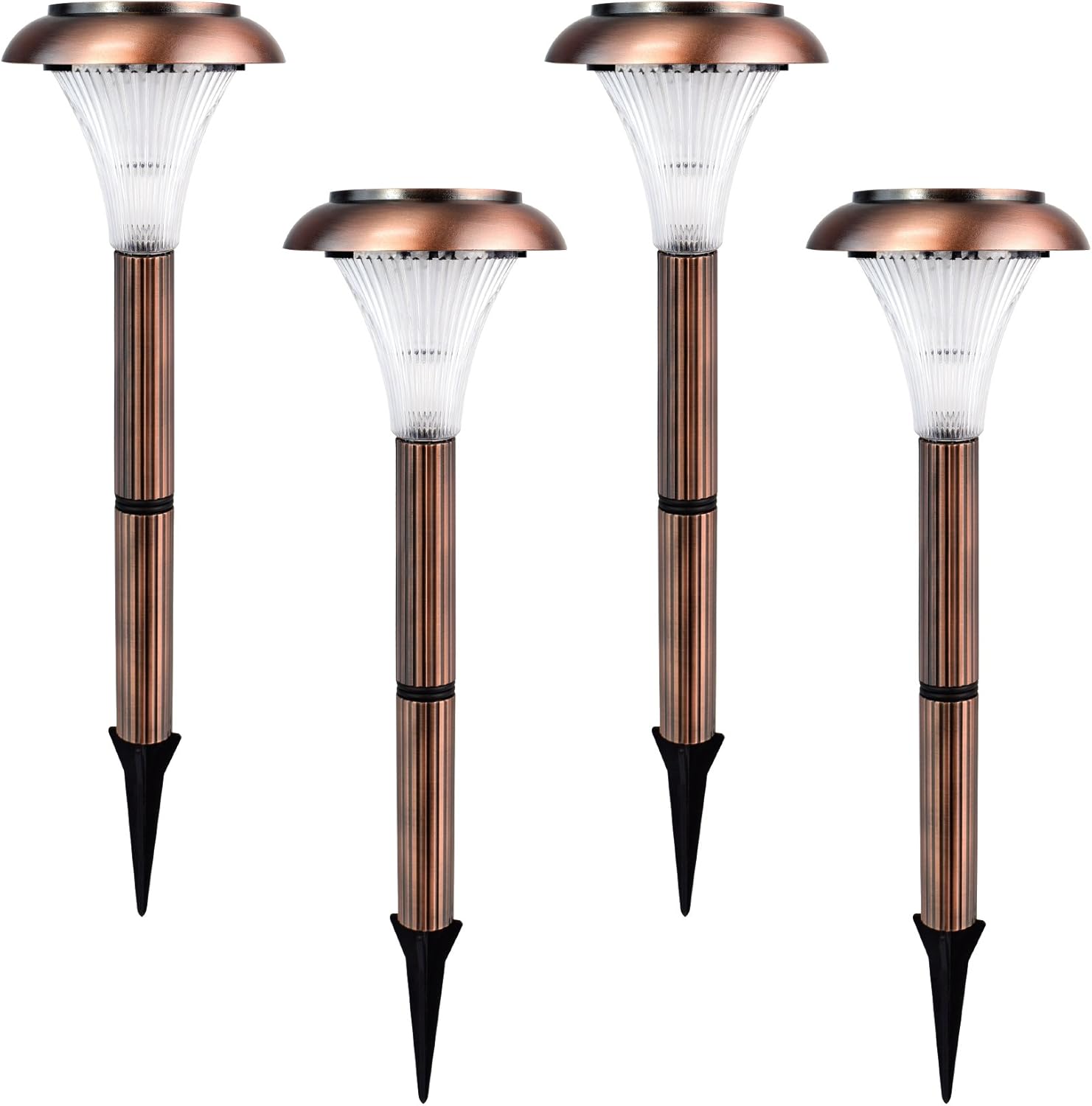 EcoThink 155035, Copper Pack of 4 Bright Yards, Gardens, 3Lumens