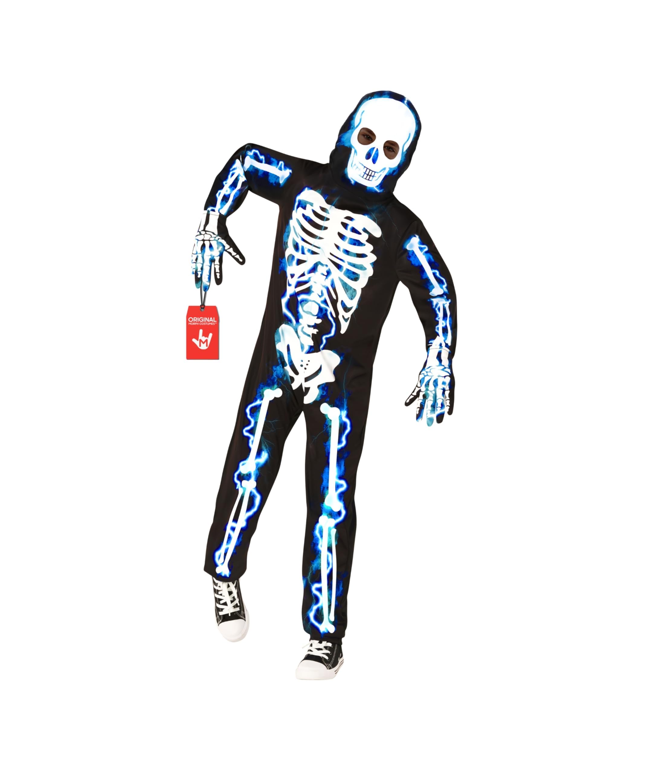 Morph Blue Skeleton Costume Kids, Halloween Costumes Skeleton Kids, Halloween Costumes For Kid, Medium