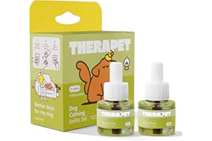TherapetMD Dog Calming Diffuser Refill Kit (2-Pack, 60-Day Supply) Dog Pheromone Refills for Stress, Separation, Pee Accidents, Barking, & Destructive Behaviors. Use with TheraPet MD Diffuser Only