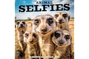 Animal Selfies 2025 12" x 12" Wall Calendar