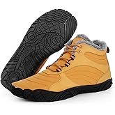 Hike Winter Footwear Barefoot Boots Mens Womens, Waterproof Winter Snow Boots, Warm Ankle Booties, Wide Toe Barefoot Hiking Boots, Non-Slip Zero Drop Sole Hike Shoes for Hiking Walking Outdoor
