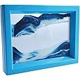 LYPGONE Moving Sand Art Picture Dynamic Sand Picture Flowing Sand Picture Desktop Art Toys Voted Best Gift!(Ocean Heart)
