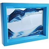 LYPGONE Moving Sand Art Picture Dynamic Sand Picture Flowing Sand Picture Desktop Art Toys Voted Best Gift!(Ocean Heart)